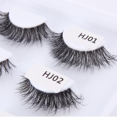 China 100% Natural Layered Eyelashes Crisscross Tapered Hair 3D End Faux Hair False Eyelashes Effect for sale