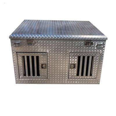 China Diamond Plate Aluminum Double Dog-Doos met Opslagcompartiment Te koop