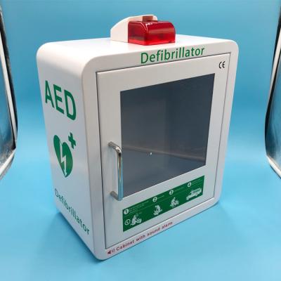 China Runde Ecke AED-Defibrillator-an der Wand befestigter Kasten mit akustischem Signal zu verkaufen