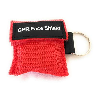 中国 救急処置の救助CPRのハンドシールドが付いている使い捨て可能なCPRのマスクのKeychain袋 販売のため