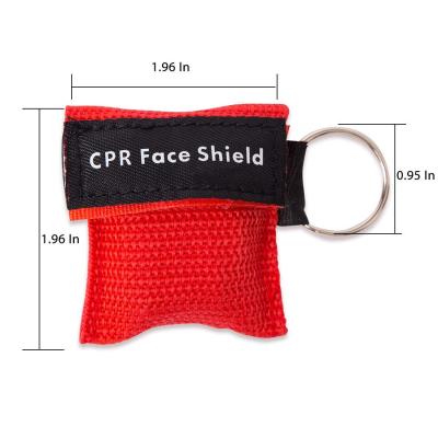 China Custom Logo And Color Promotion Handy Key Chain Breathing CPR Rescue Mask for sale