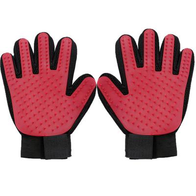 China Viable Rubber Cat Deshedding Gloves Dog Pet Brush Grooming Glove Hair Remover for sale