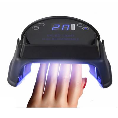 China 2018 Factory Portable Professional Portable Nail Dryer UV Led Nail Dryer 64w UV Rechargeable For Gel Polish With Hand Held Handle for sale