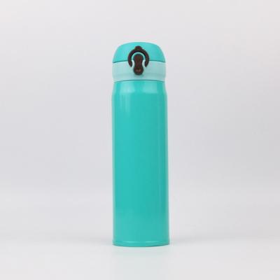 China 450ml One Touch Stainless Steel Coffee Thermos Vacuum High Quality Viable Open Cup Insulated Water Bottle With Safe Lock for sale