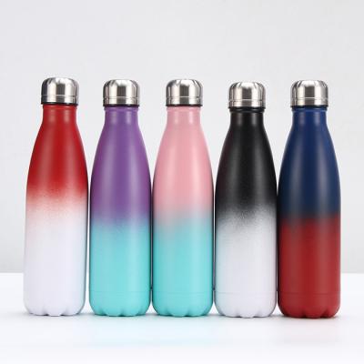 China 500ml Sustainable Powder Coated Cool Bottle Sport Waterbottle Stainless Steel Vacuum Insulated Cola Shaped Water Bottle Thermos for sale