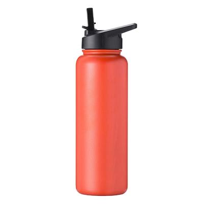 China Durable Double Wall Vacuum Insulated Stainless Steel Sports Water Bottle Durable Powder Coated Thermos Travel Flask, Wide Mouth With BPA for sale