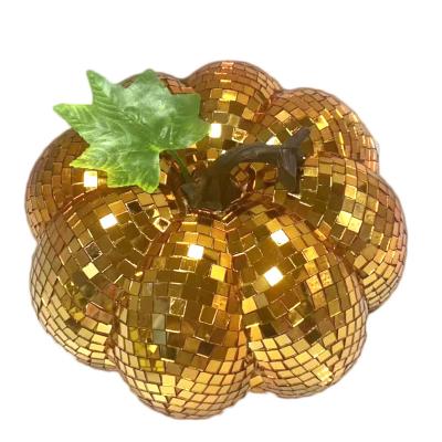 China Christmas tree ornament Manufacturers customized Harvest Festival Thanksgiving decorations pumpkin laser lens color pumpkin desktop ornaments for sale