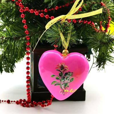 China Cute 8cm love Christmas tree pendant Christmas heart-shaped foam ball party wedding home decoration supplies for sale