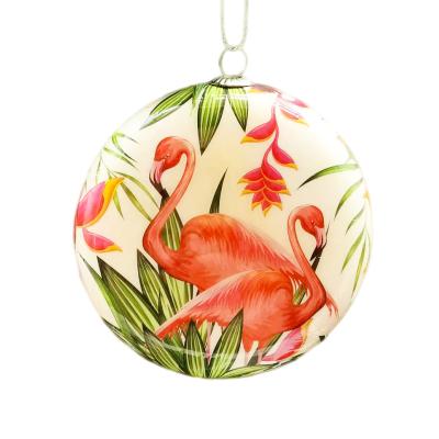 China Fashion Holiday decoration Christmas ball 8cm color foam flat ball Christmas tree memory ball ornaments store window layout for sale