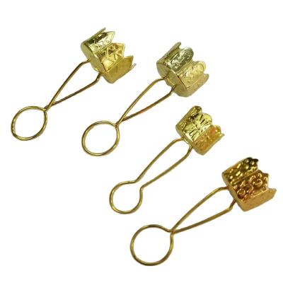 China Modern Christmas ball metal fittings stamping electroplated glass ball cover Christmas tree ornaments hook for sale