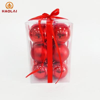 China Christmas tree ornament 2023 Christmas holiday decoration color 60cm mixed Christmas plastic ball exquisite gift box Christmas tree decoration pendant for sale