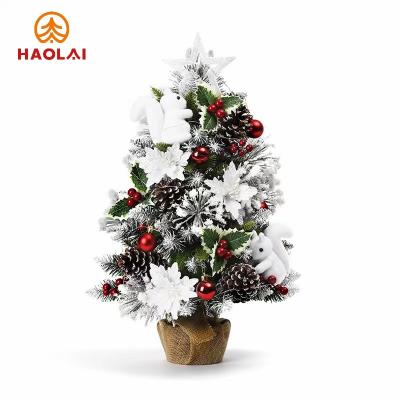 China Christmas tree ornament custom A variety of beautiful artificial colorful Christmas trees, small Christmas balls decorated mini holiday crafts for sale