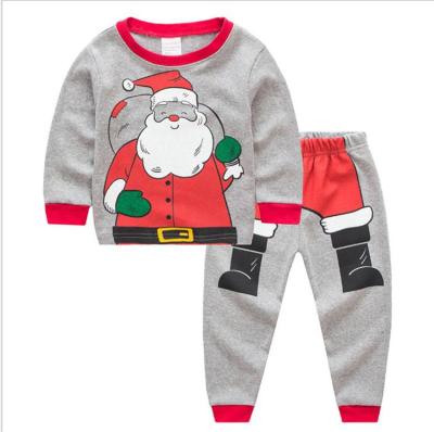 China Short Sleeve Christmas Pajamas Santa Pajamas Kids Christmas Sleepwear Sets For Boys for sale