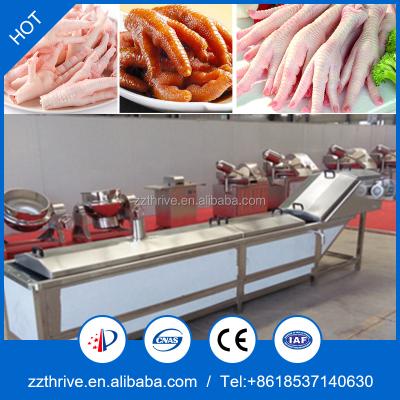 China chicken feet processing line for chicken feet blanching/chicken feet blanching machine for sale