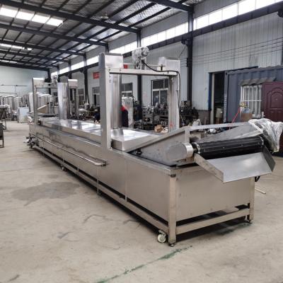 China Stainless Steel continuous frying pan/deep flat fryer/3m 5m frying machine for sale