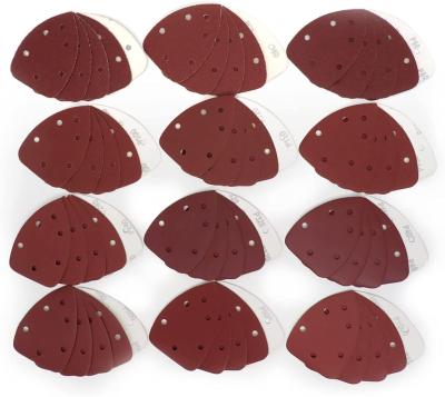 China Polishing, Sandpaper 30 PCS Sandpaper 6 Hole Triangle Sandpaper Sanding Hook, Sandpaper Circulation Sanding Disc (Grit: 120) 40#~2000# for sale