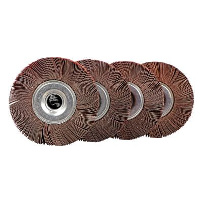 China Sharper and More Wear Resistant Fin Wheel Sanding Drum, Aluminum Oxide Center Hole Fin Wheel Sander, Fin Sanding Wheel for Remove Rust/Weld Burrs/ grinding for sale