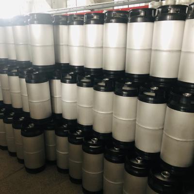 China Stainless steel quarter half Kegs 1/6 US barrel high quality rubber handle US barrel slim 20L beer keg 20L beer keg for sale