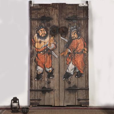 China Solid Wood Top Selling Old Antique Porcelain Solid Wood Door Recycled for sale