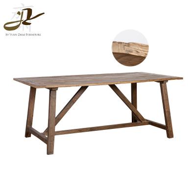 China Classic Mortise Structure Antique Solid Wood Tenon Wooden Rectangular Dining Table for sale