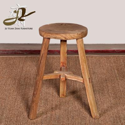 China wholesale solid wood hotselling the old wooden round stool for sale