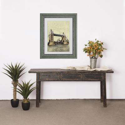 China Eco - Friendly Antique Reclaimed Recycled Wood Table With Drawer for sale