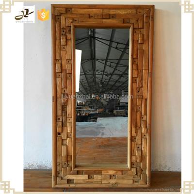 China Wholesale Antique Reproduction Furniture Bedroom Furniture Solid Wood Vintage Old Style Dressing Mirror for sale