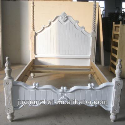 China Solid Wood Antique European Style Bed Bedroom Furniture Set for sale