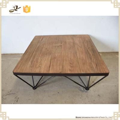 China Vintage Furniture Solid Wood Industrial Living Room Reclaimed Wood Coffee Tables for sale