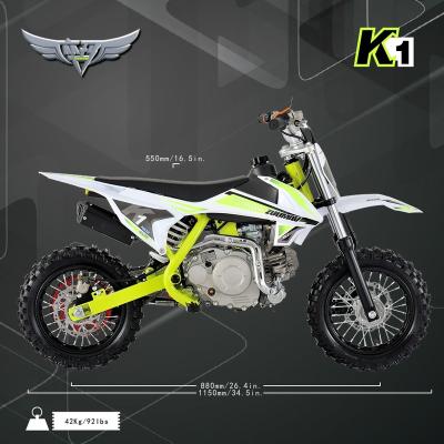 China ZUUMAV Seamless High Strength Steel K1-110cc Kids Pit Bike Mini Automatic Dirt Bike for sale