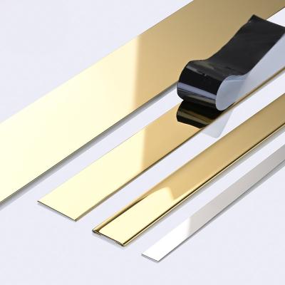 China Foshan BL Free Sample Modern Tile Trim Me Shape Tile Trim For Furniture Wardrobe Cabinet Decoration OEM Flat Tile Trim for sale