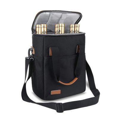 China Oxford Isolierter Rucksack Kühltasche Bierflasche Weinkühltasche 10X6X13