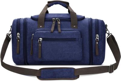 Chine Sac de nuit en toile bleue, sport, gym, yoga, sac messager avec poignée. à vendre