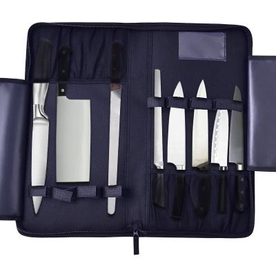 China Cuchillo de cocinero de cuero bolso organizador de mochila Casas personalizadas Negro 16.5x8x2