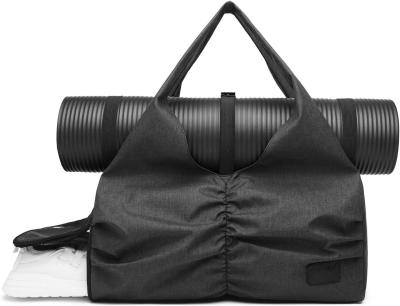 China Polyester Schwarze Yoga Fitnessstudio Sportanpassungs-Taschen mit nassen und trockenen Lagertaschen zu verkaufen