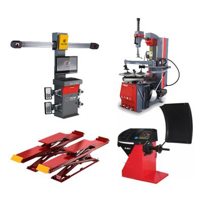 China BATTLE AX tire machine combined with 3D wheel aligner/tire changing machine/3D-718S COMBINED alignment scissor lift for sale