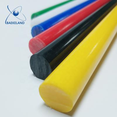 China POM diameter black plastic pom extrusion rod delrin solid color rods 12mm 15mm 16mm 18mm 20mm/white/red/green/blue/yellow for sale