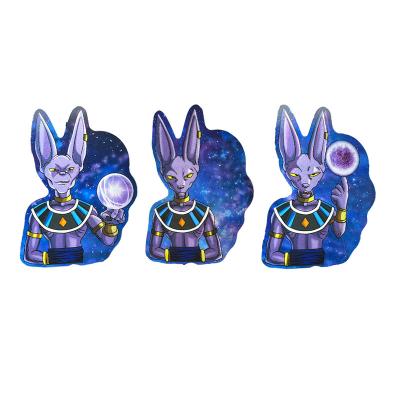 China Waterproof+Eco-friendly In Stock Dragon Ball Z Beerus Lenticulaire Anime Trunks 3D Motion Sticker Waterproof Car Decals Anime Sticker For Car for sale