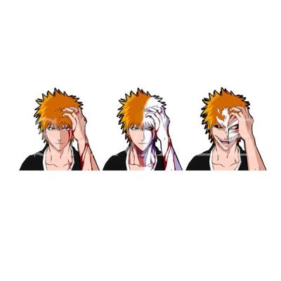 China Waterproof+Eco-friendly Wholesale Kurosaki Ichigo Holographic Cartoon 3D Car Anime Stickers BLEACH lenticular Waterproof  3D Anime Motion Stickers for sale