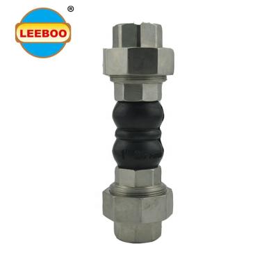 China Air Stainless Steel Water Pipe Double Compensator Balls Screwed Union End Rubber Expansion Joint for sale