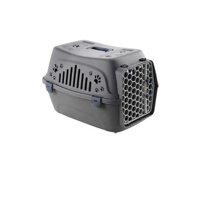 China Pet Carrier Breathable Plastic Airline Approved Pet Cage For Travel for sale