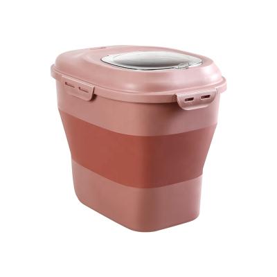 China Sustainable Plastic Pet Food Container Cat Dog Storage Container for sale