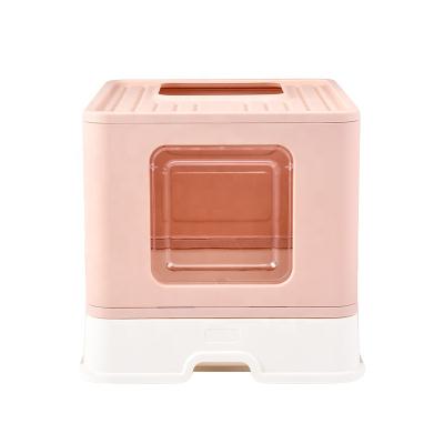 China Viable Collapsible Pet Toilet Cat Litter Box for sale