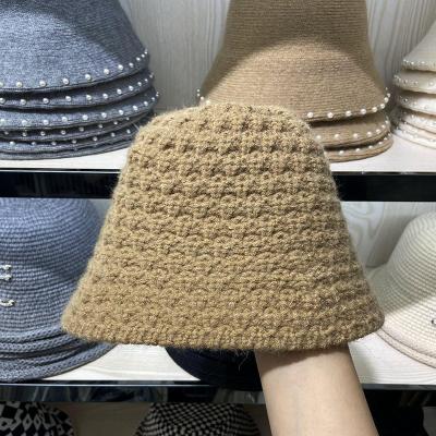 China Fashion\Comfortable Simple Knitted Warm Hats\Durable Fisherman Hat Wholesale Fashion Winter Hats Women Solid Color Bucket Hats High Quality for sale