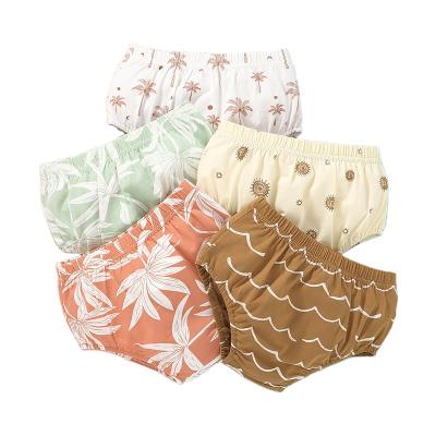 China Kids Breathable Infant Cotton Canvas Bloomers Print Shorts Toddler Babies Shorts PP Pants Casual Playsuit For 0-12 Months for sale