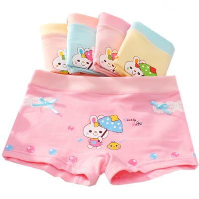 China Wholesale Colorful Cartoon Organic Children's Cotton Breathable Underwear Panties Girls Children 5pcs/set for sale