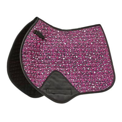 China Comfortable English leopard jumping shaped saddle pad for all-rounder for sale