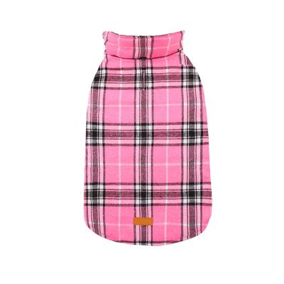 China Designer Winter Dog Clothes Dog Plaid Winter Sustainable Jacket for sale