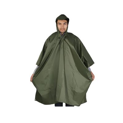 China Large Coverage Area and Waterproof Best Military Rain Poncho Shelter for Backpacking for sale