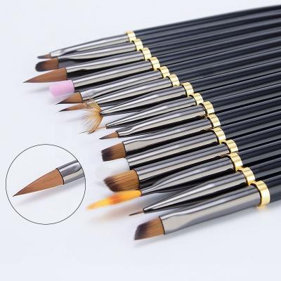 China NAIL Nail Art Tips UV Gel Polish / Acrylic Painting Drawing Pen Nail Brush for sale